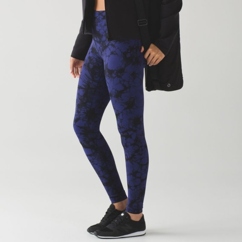 Lululemon Athletica Wunder Under High Rise Pant Shibori Print Size 8